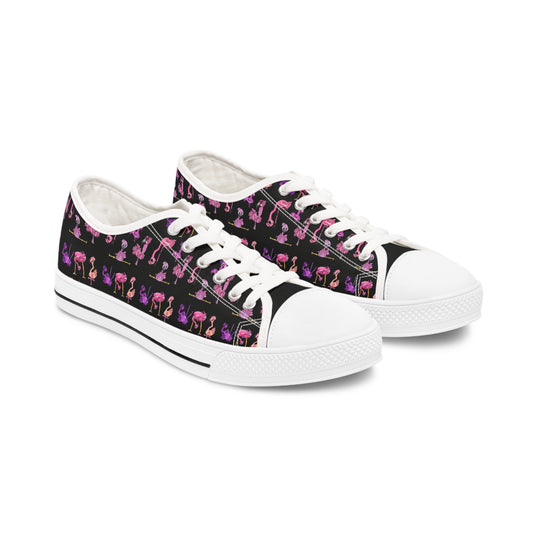 Flamingo Mashup Woman's Classic Low-Top Sneakers Closed Toe Casual Walking Fashion Shoes