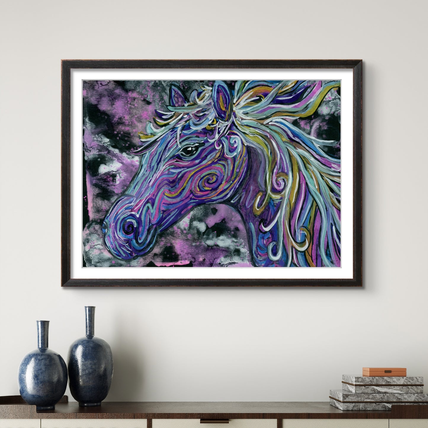 Abstract Rainbow Horse 8x10 Museum Grade Fine Art Print