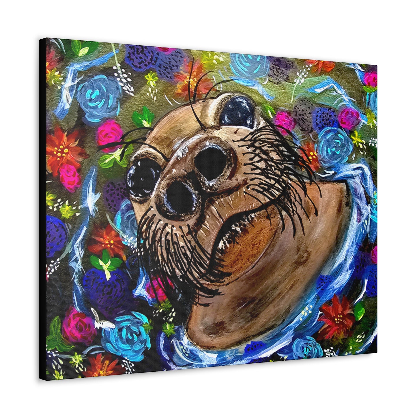 Flower Seal Canvas Gallery Wraps