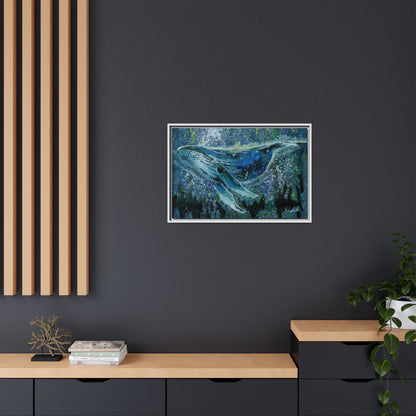 Watercolor Whale Framed Wall Art