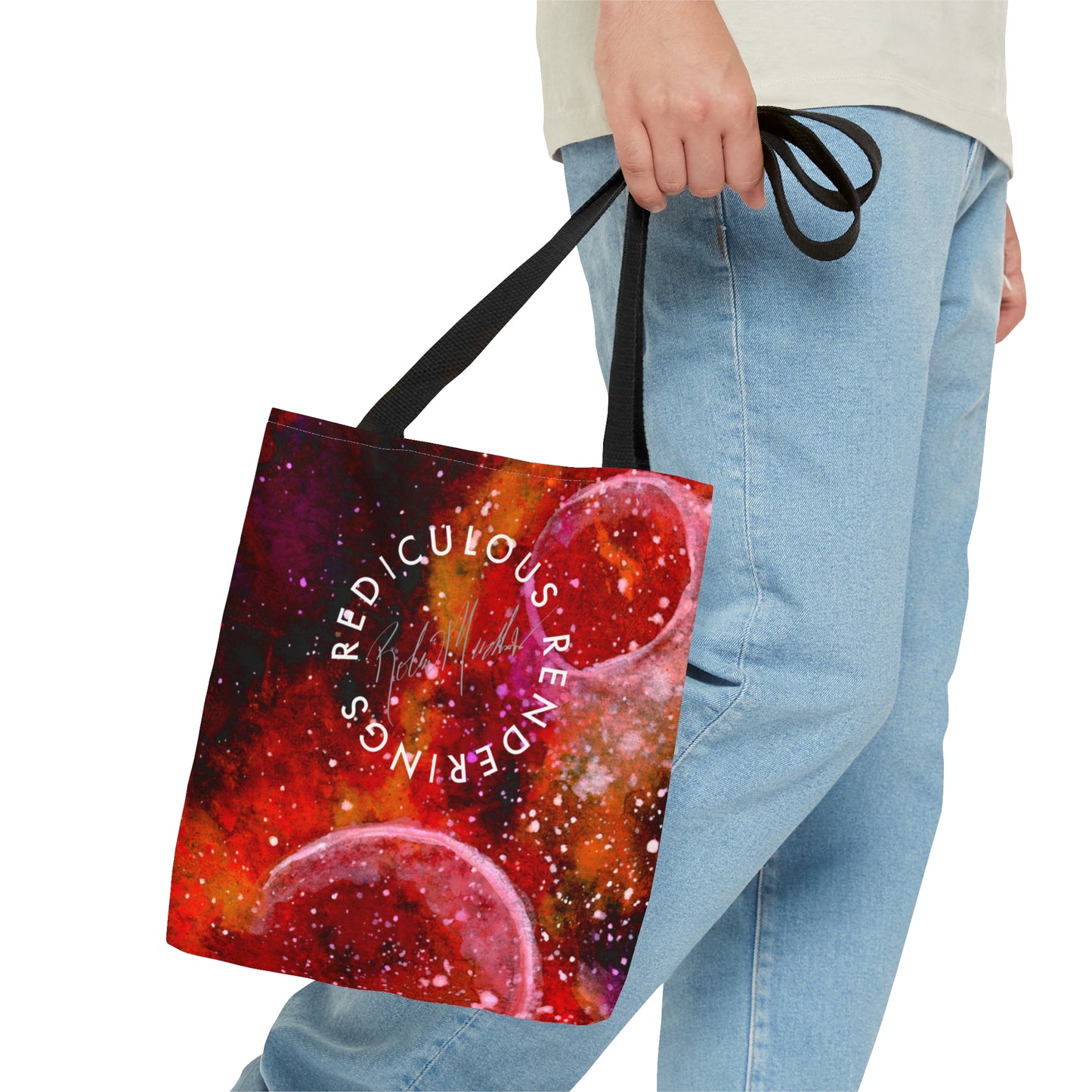 Orange Moons Galaxy Tote