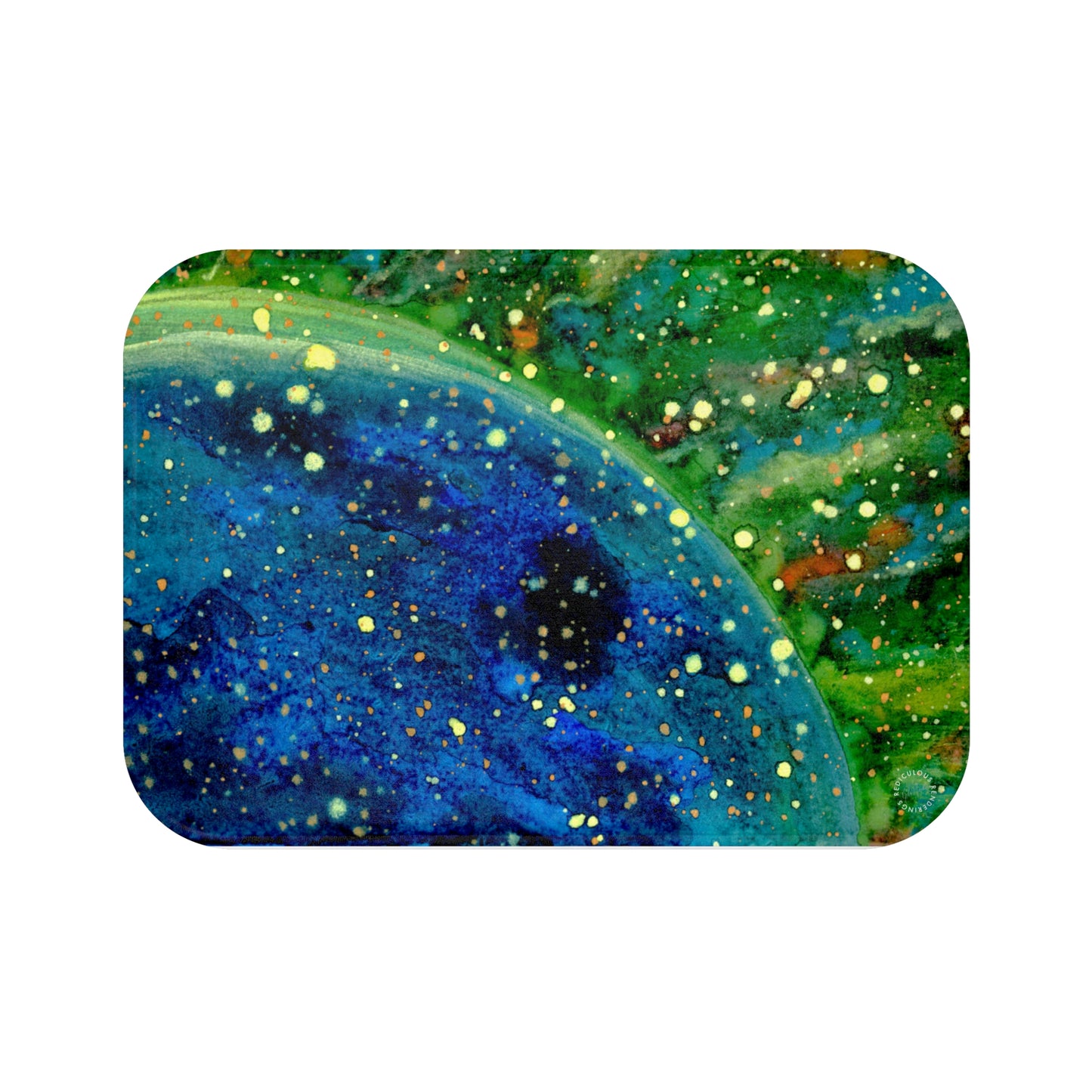 Blue Planet Galaxy Bath Mat  Anti-Slip, 100% Microfiber Rug- Home & Bathroom Supplies