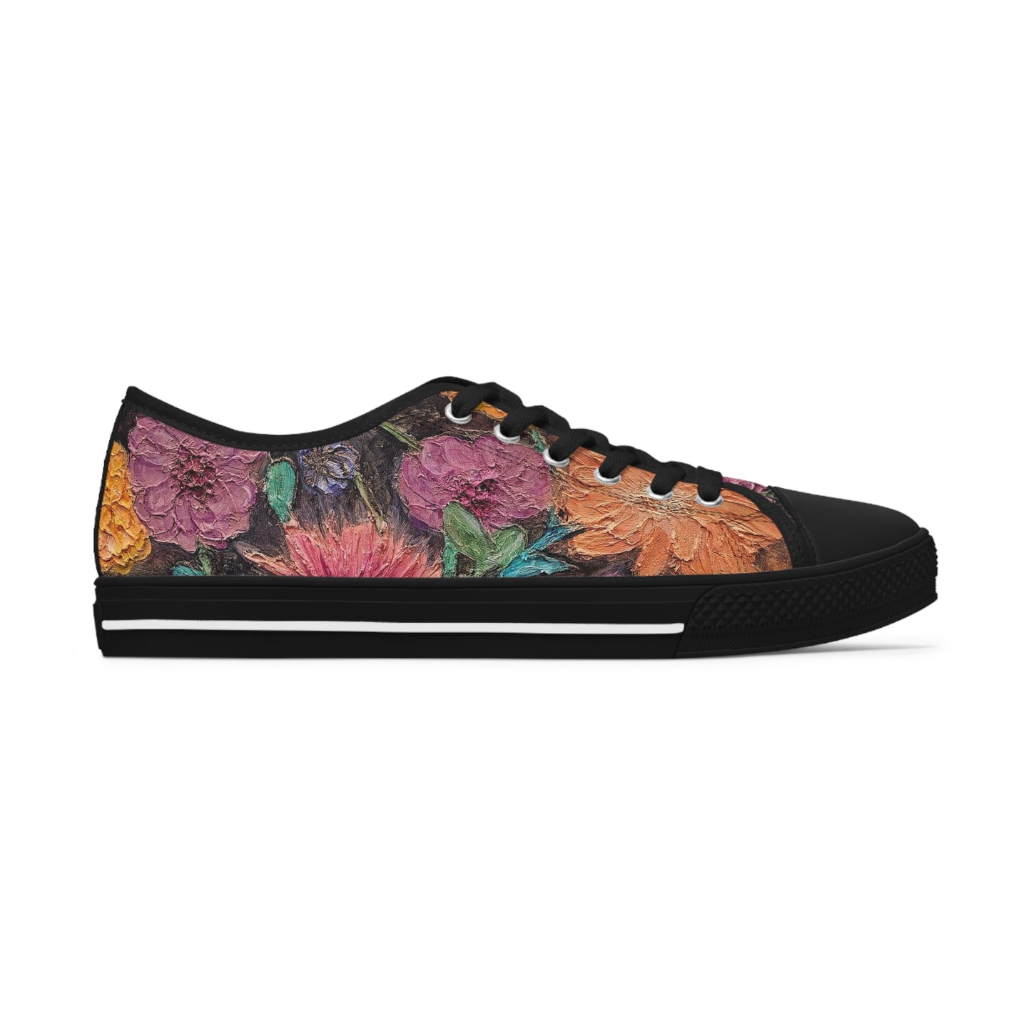 Flower Unisex Low-Top Sneakers Closed Toe Casual Walking Fashion Shoes