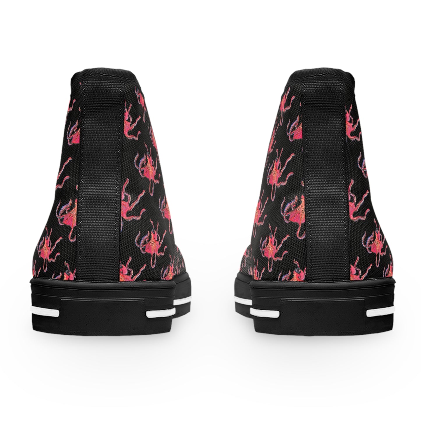 Unisex Red Octopus Classic High Top Sneakers