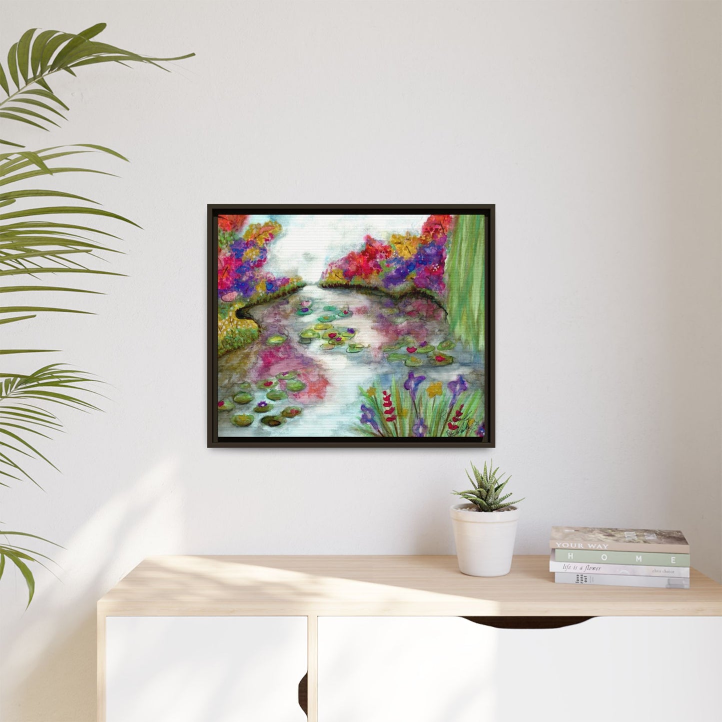 Floral Summer Pond Framed Wall Art