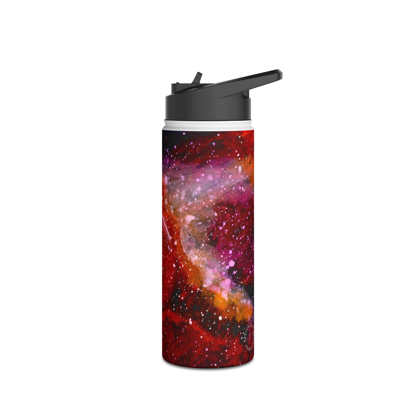 Orange Moons Galaxy Stainless Steel Water Bottle, Standard Lid