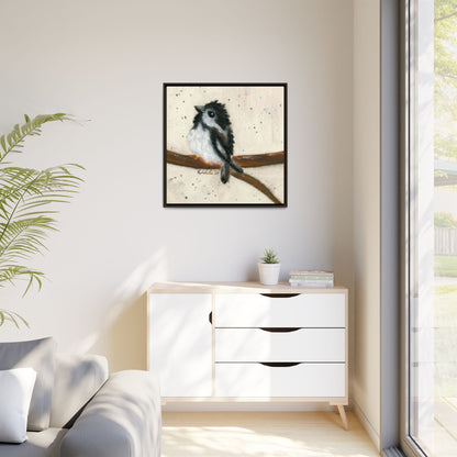 Black Finch Bird Framed Wall Art