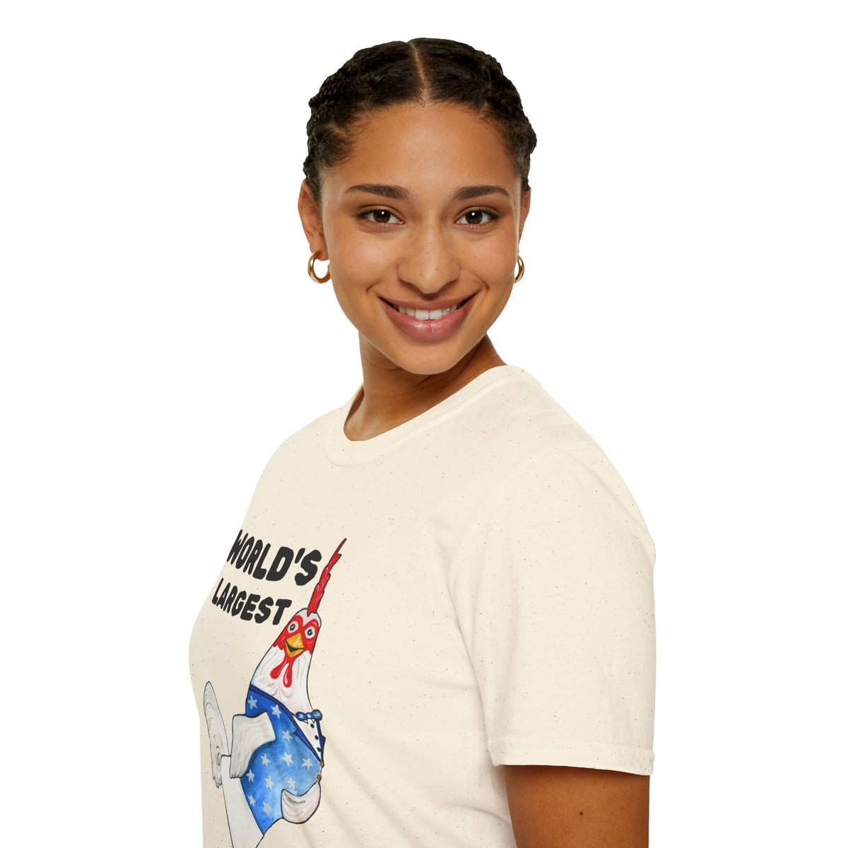 World's Largest Chicken T-Shirt — Funny Patriotic Rooster Tee