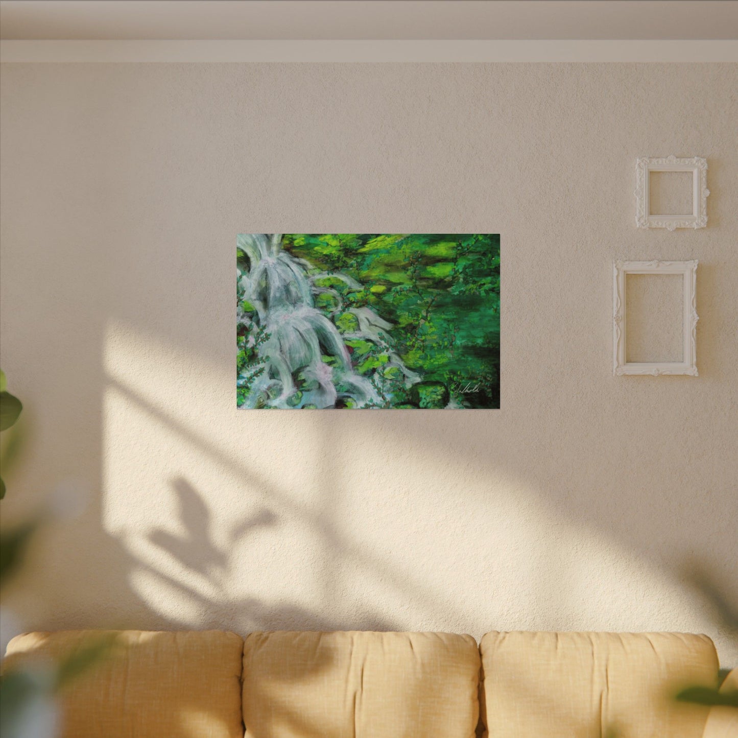 Mossy Waterfall Canvas Gallery Wrap