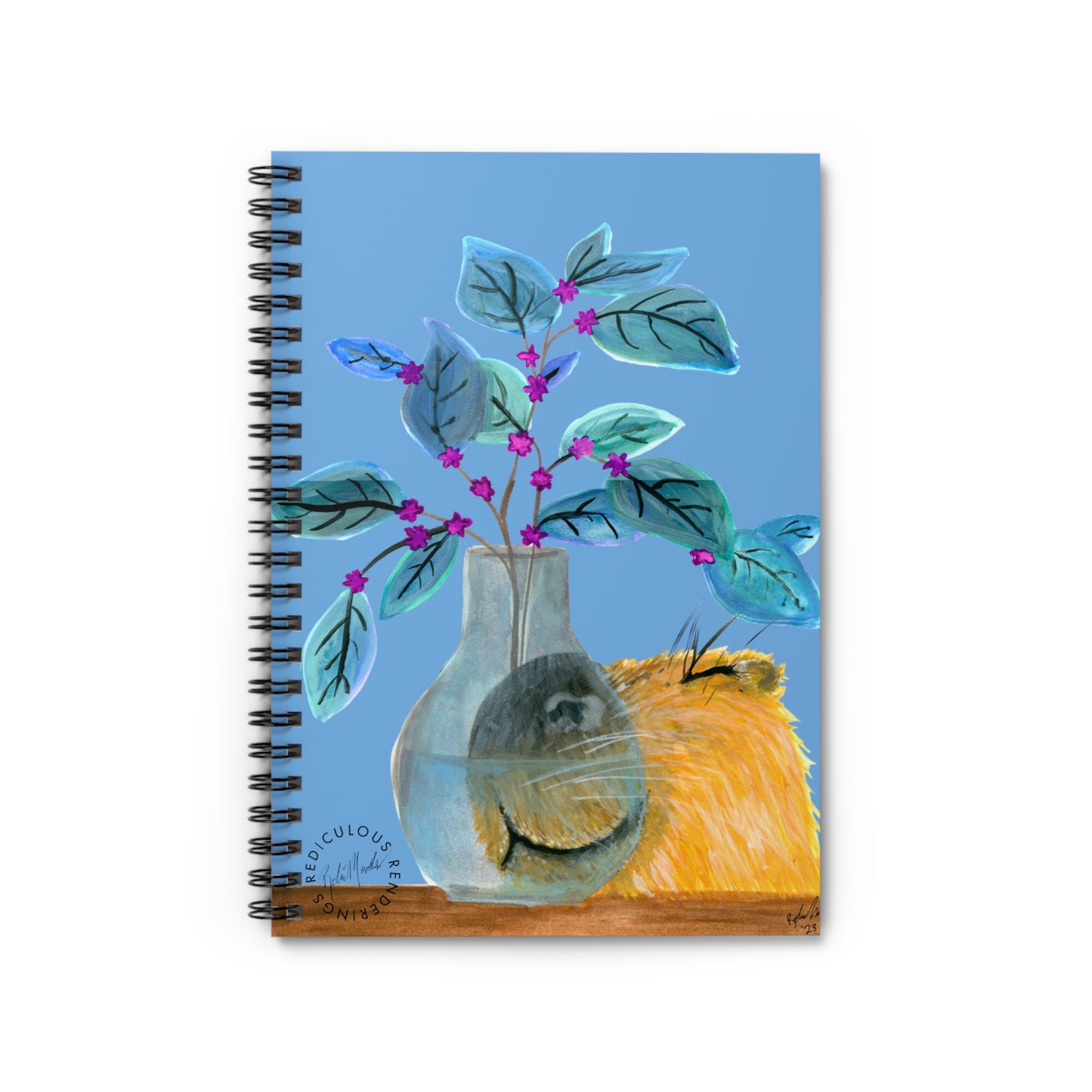 Capybura Ruled Line Notebook 118 Pages, Printed Cover