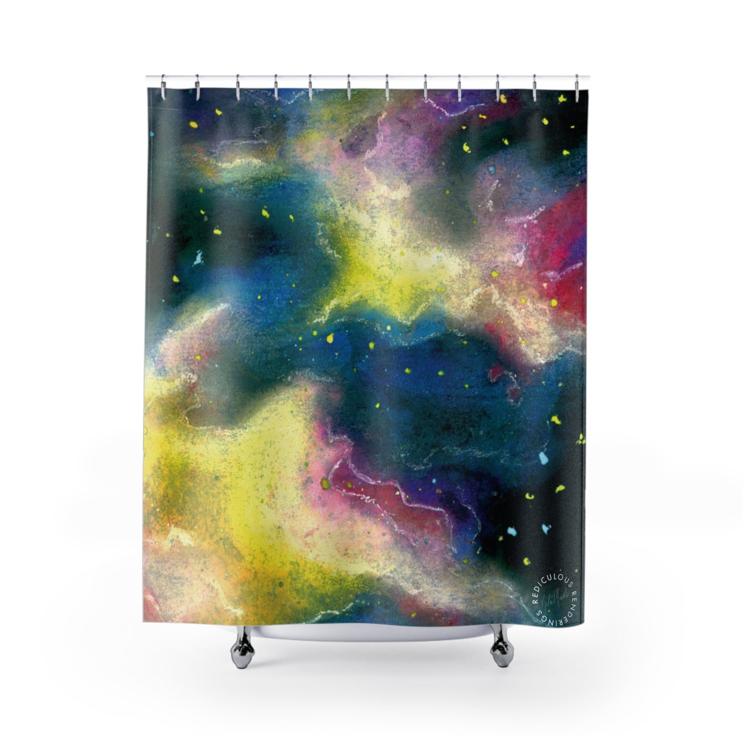 Sunrise Galaxy Shower Curtain for Home Bathroom with Durable One-Sided Print and Waterproof Polyester Material