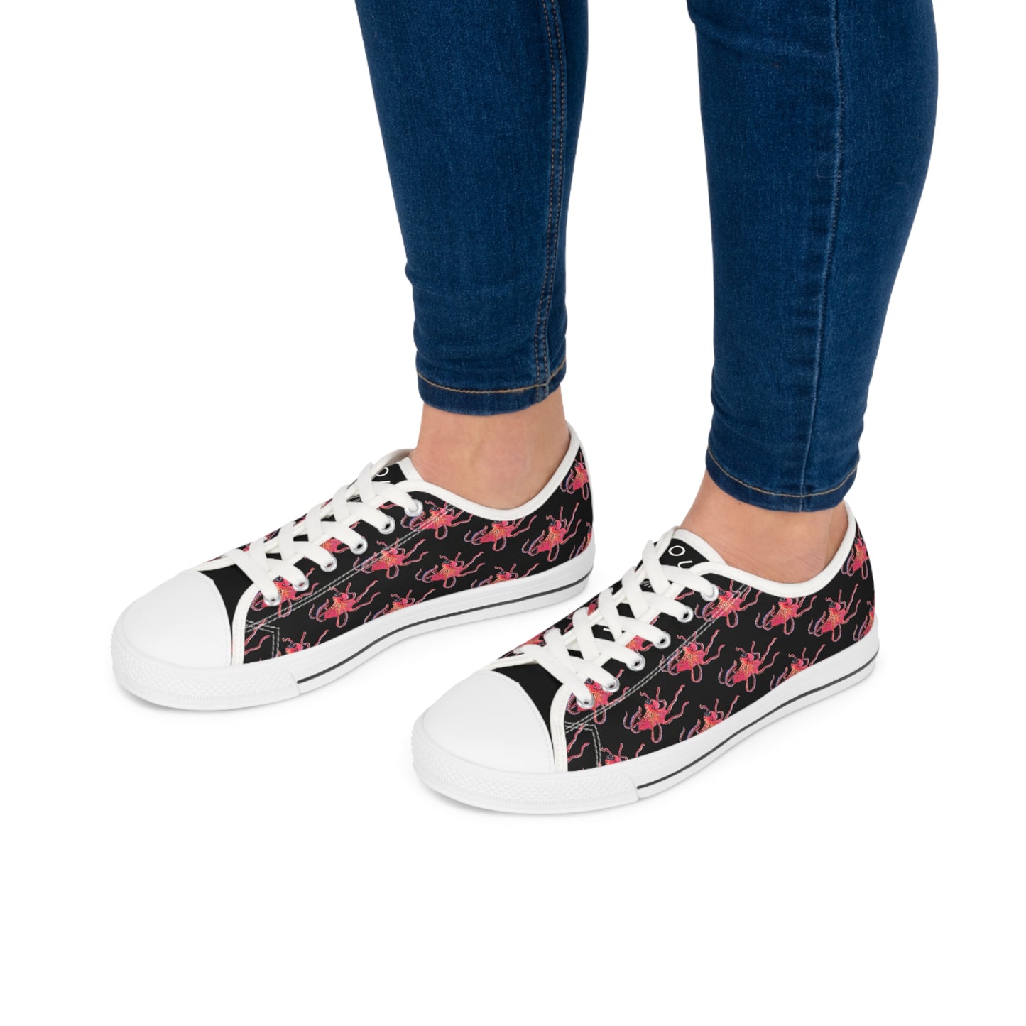 Unisex Red Octopus Classic Low Top Sneakers