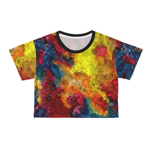 Sunset Clouds Galaxy Crop Tee (AOP)