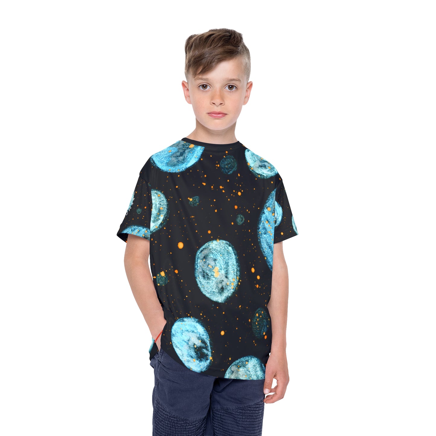 Little Blue Planets Galaxy Kids Sports Jersey (AOP)