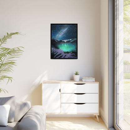 Night Sky over Spring Lake Framed Wall Art