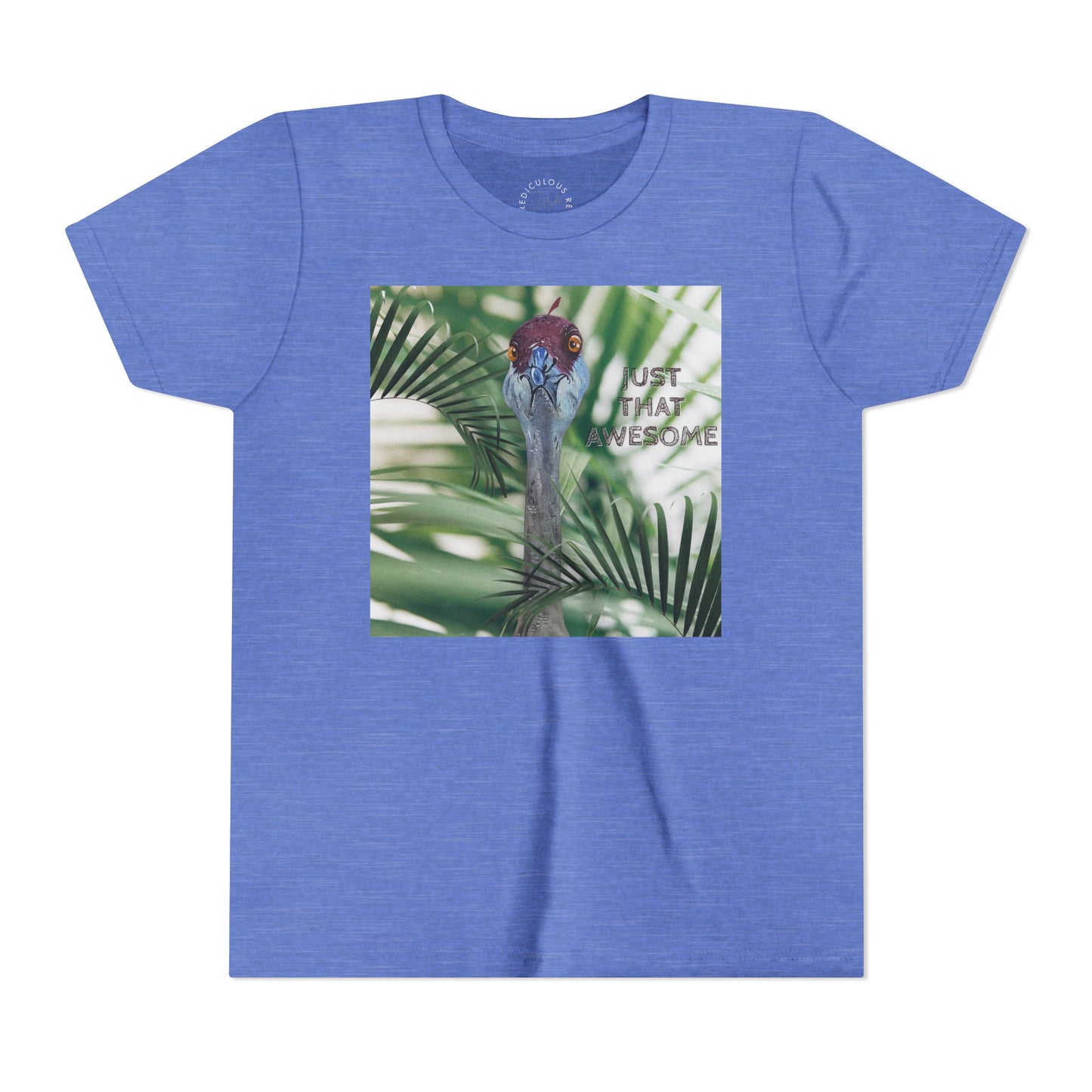 Youth Tee — 'Just That Person' Tropical Bird Graphic