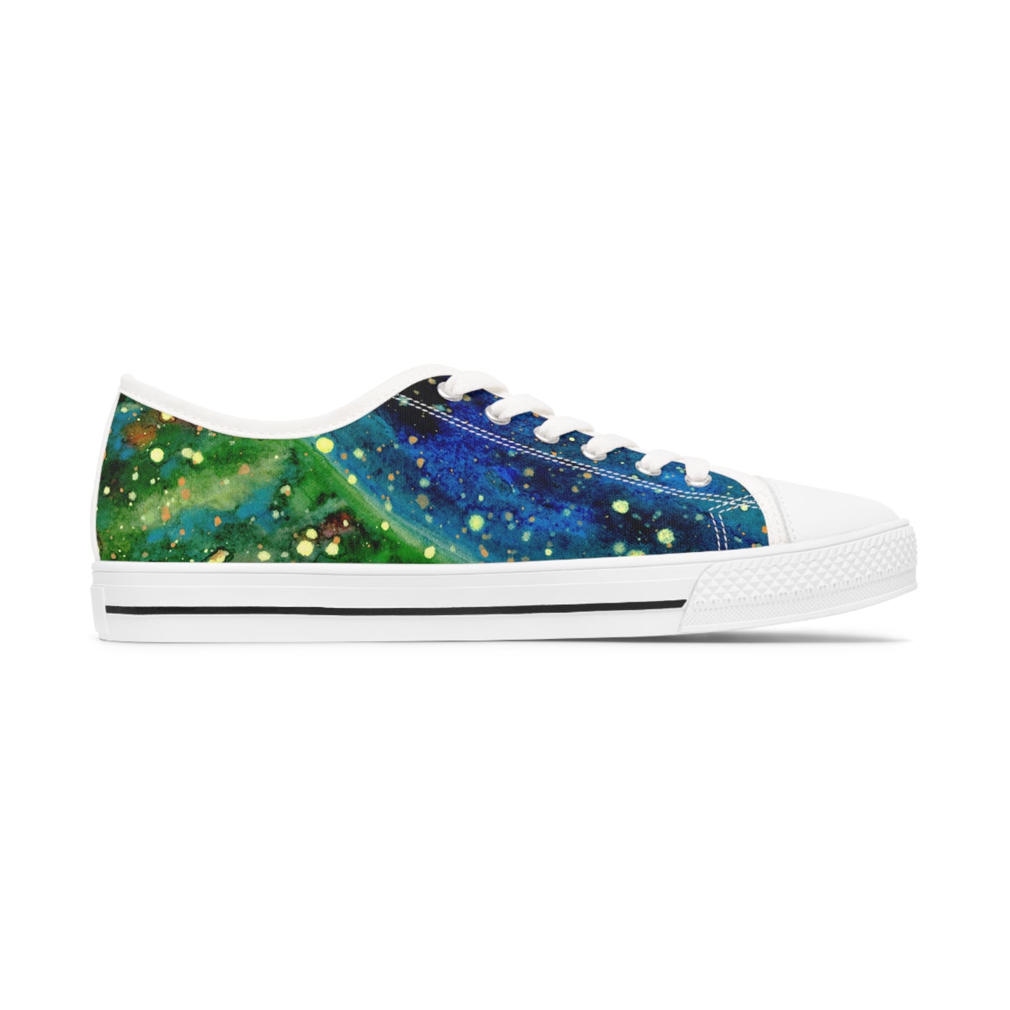 Blue Planet Galaxy Unisex Classic Low Top Sneakers Closed Toe Casual Walking Fashion Shoes