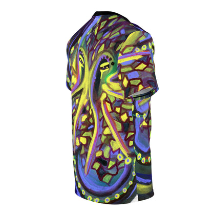 Octopus Abstract Art T-Shirt — Vibrant All-Over Print Tee