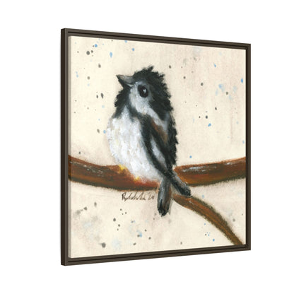 Black Finch Bird Framed Wall Art