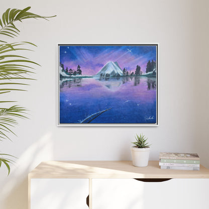 Purple Sky Over Lone Mountain Framed Wall Art