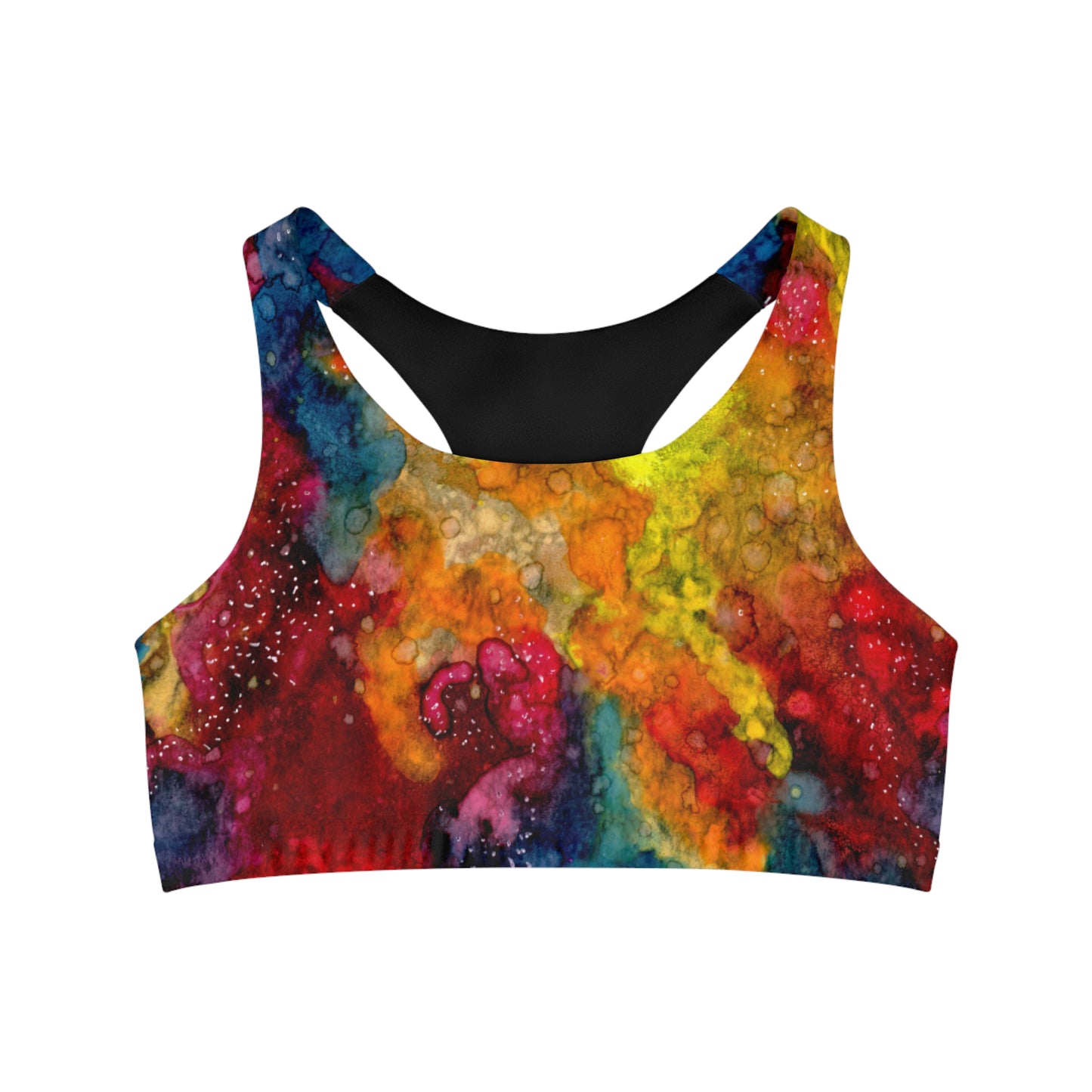 Sunset Clouds Galaxy Seamless Sports Bra (AOP)