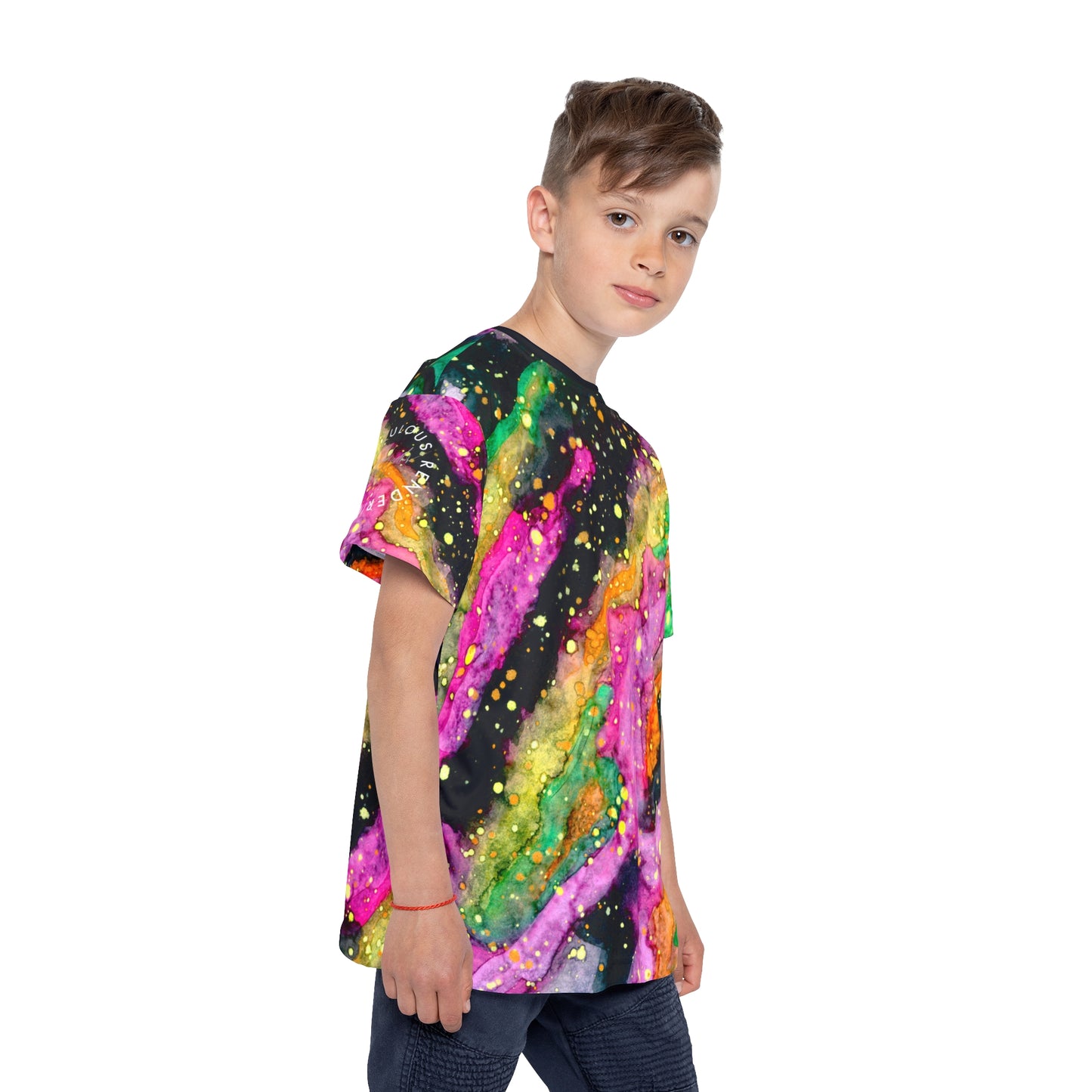 Neon Galaxy Kids Sports Jersey (AOP)