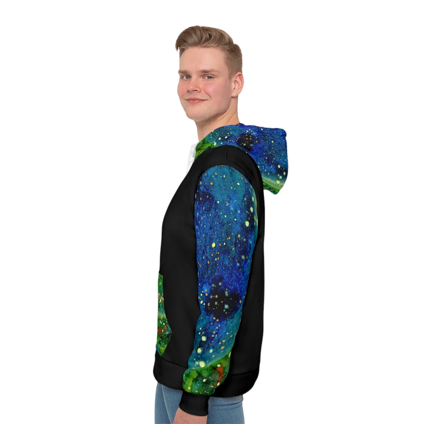 Blue Planet Galaxy Unisex Fashion Hoodie (AOP)