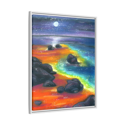 Beach at Night Frame Wall Art