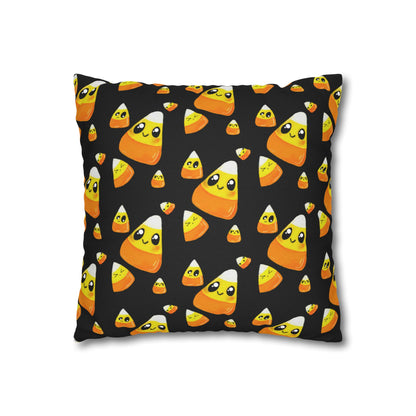 Cute Candy Corn Pattern Pillowcase — Halloween Decorative Throw Pillow Cover