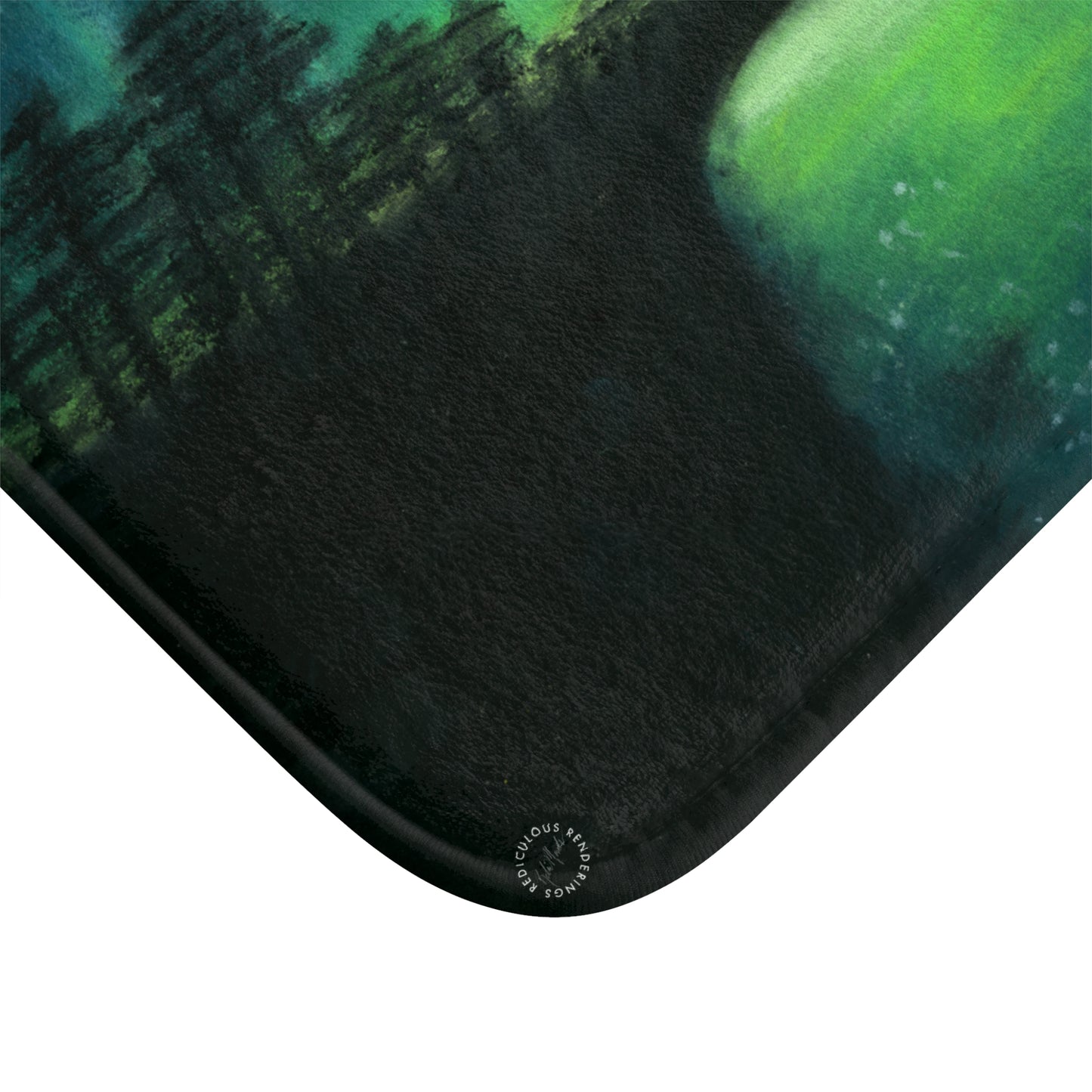 Aurora Borealis Night Sky Bath Mat