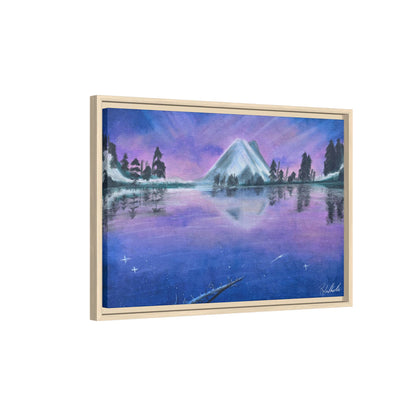 Purple Sky Over Lone Mountain Framed Wall Art