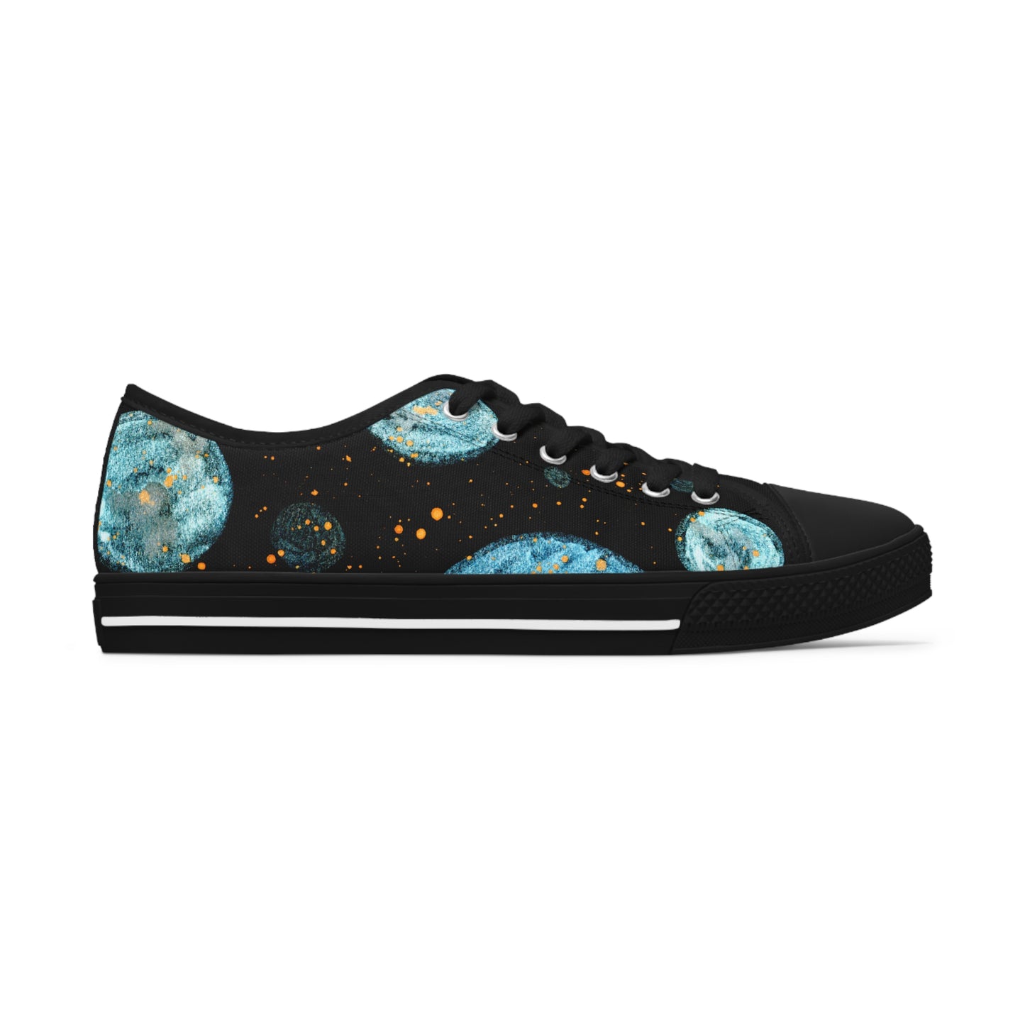 Little Blue Planets Galaxy Unisex Classic Low Top Sneakers Closed Toe Casual Walking Fashion Shoes