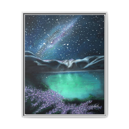 Night Sky over Spring Lake Framed Wall Art