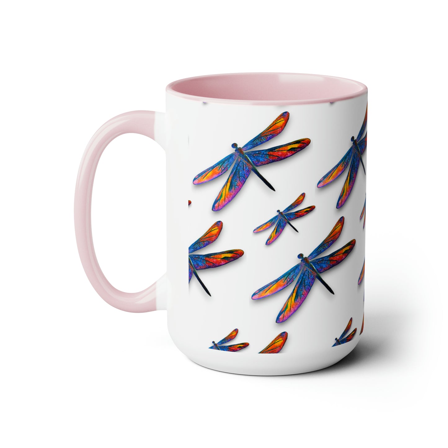 Dragonfly Two-Tone Coffee Mugs, 15oz