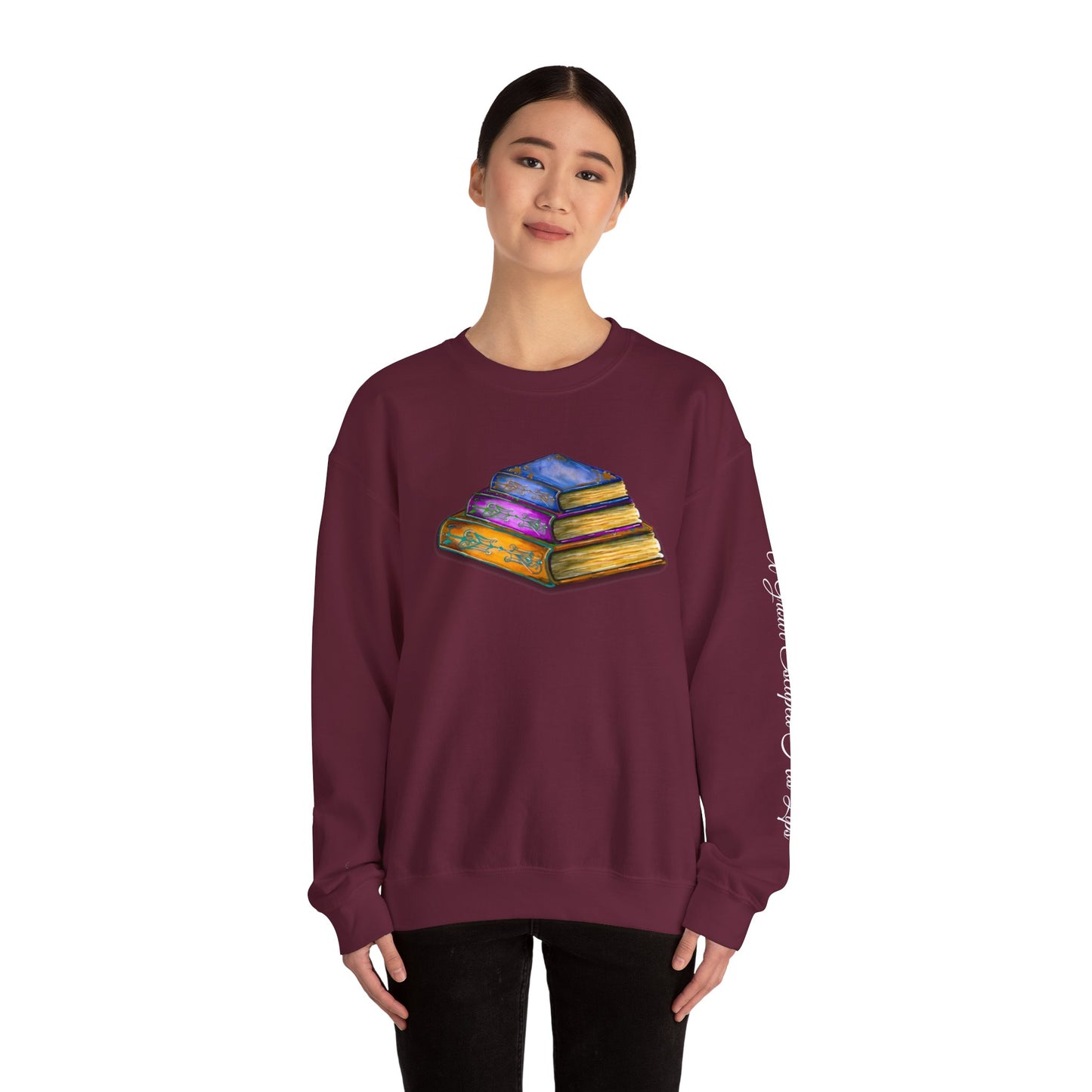 Book- A Growl Escaped His Lips Unisex Heavy Blend™ Crewneck Sweatshirt