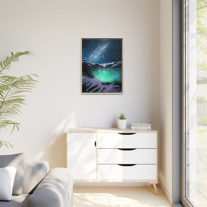 Night Sky over Spring Lake Framed Wall Art