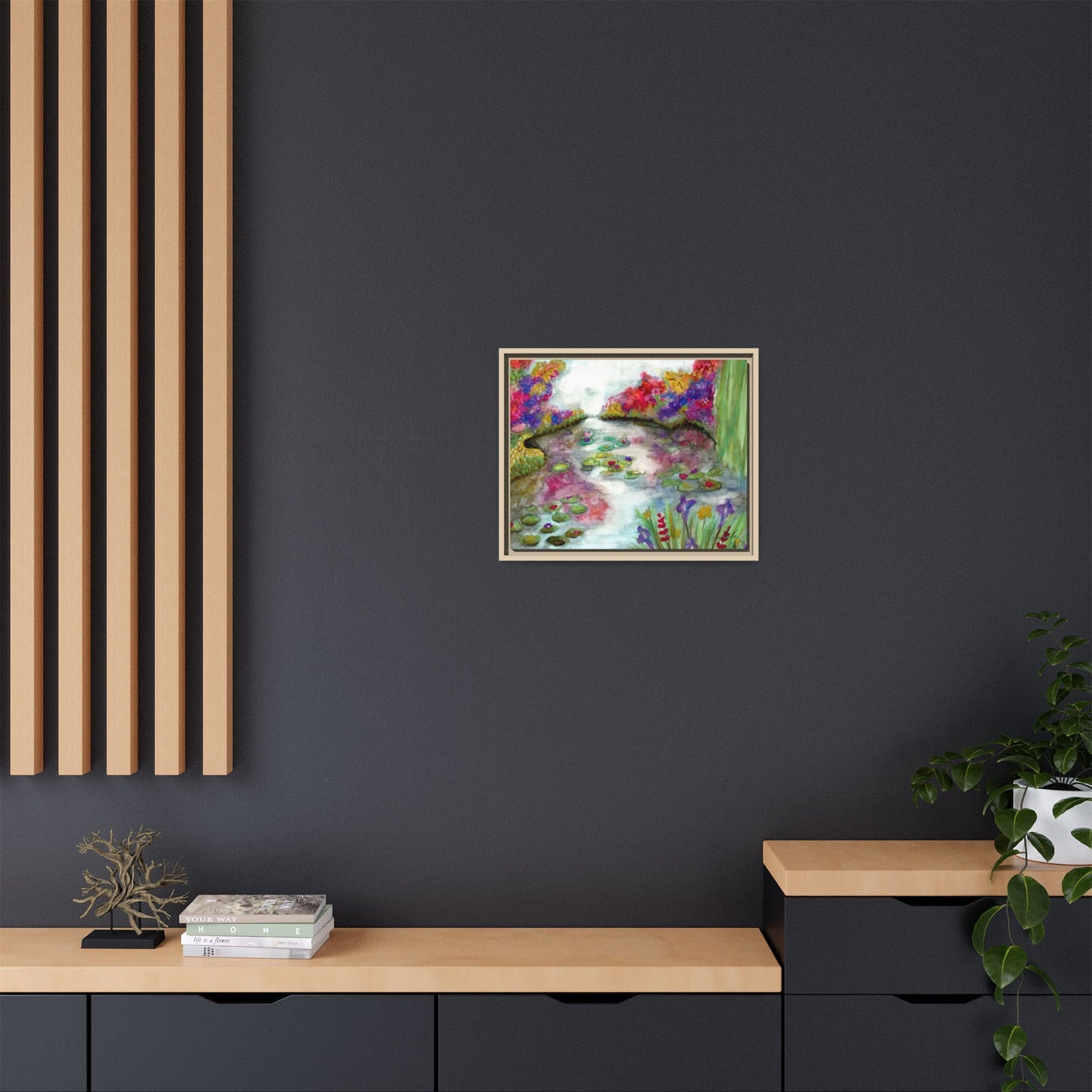 Floral Summer Pond Framed Wall Art