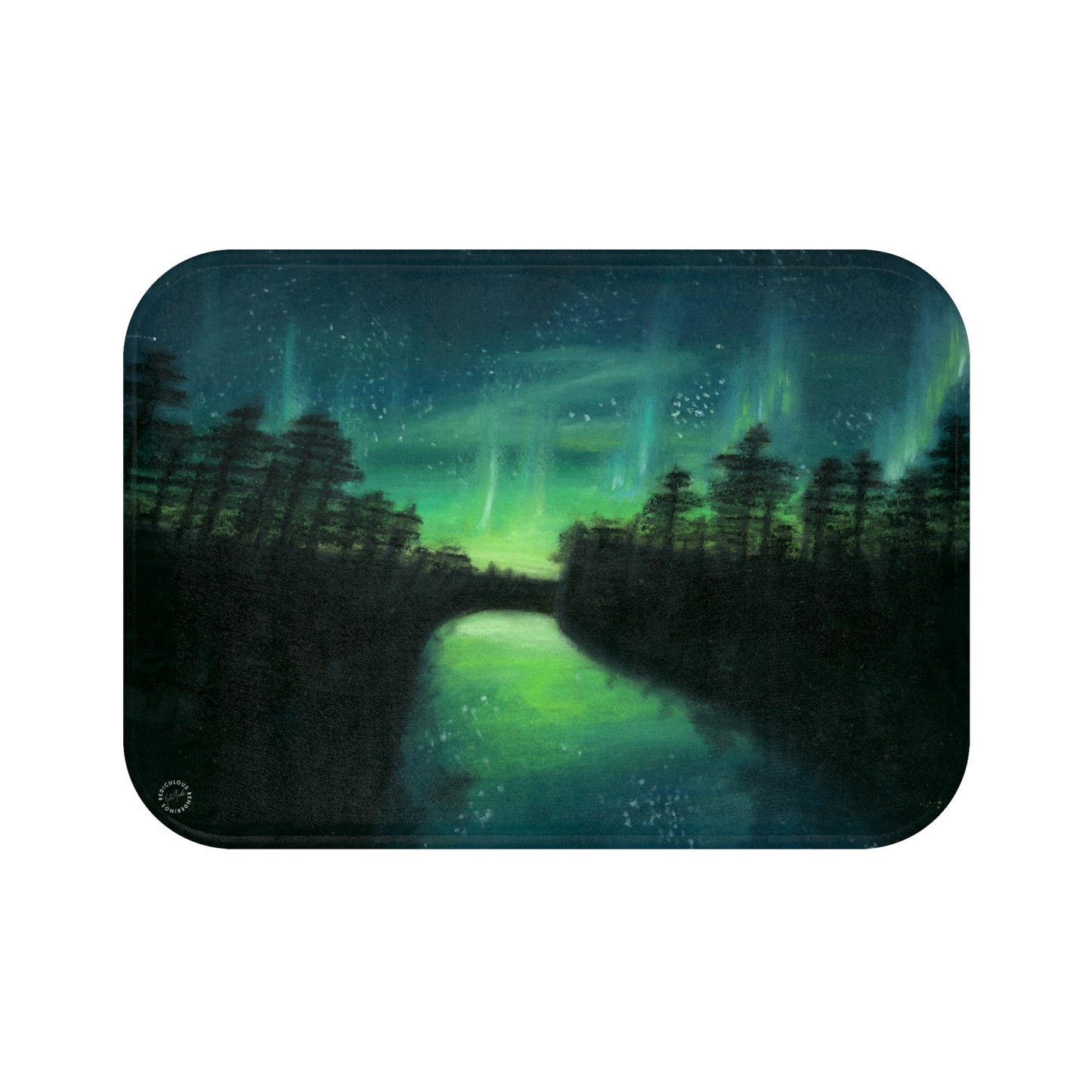 Aurora Borealis Night Sky Bath Mat