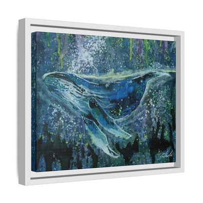 Watercolor Whale Framed Wall Art