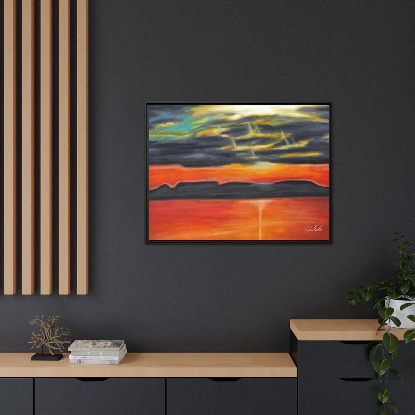 Sleeping Giant at Sunset Framed Wall Art