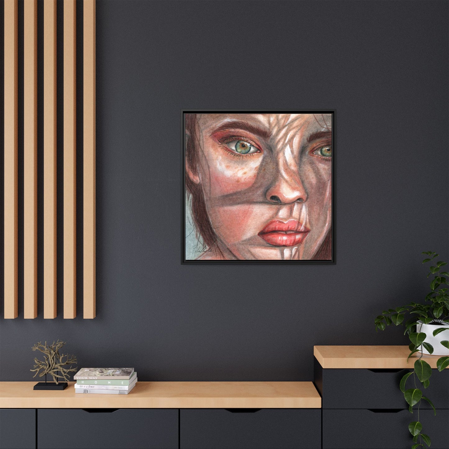 Woman In the Shadows Framed Wall Art