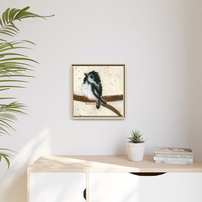 Black Finch Bird Framed Wall Art