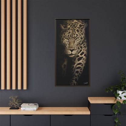 Leopard at Night Framed Wall Art