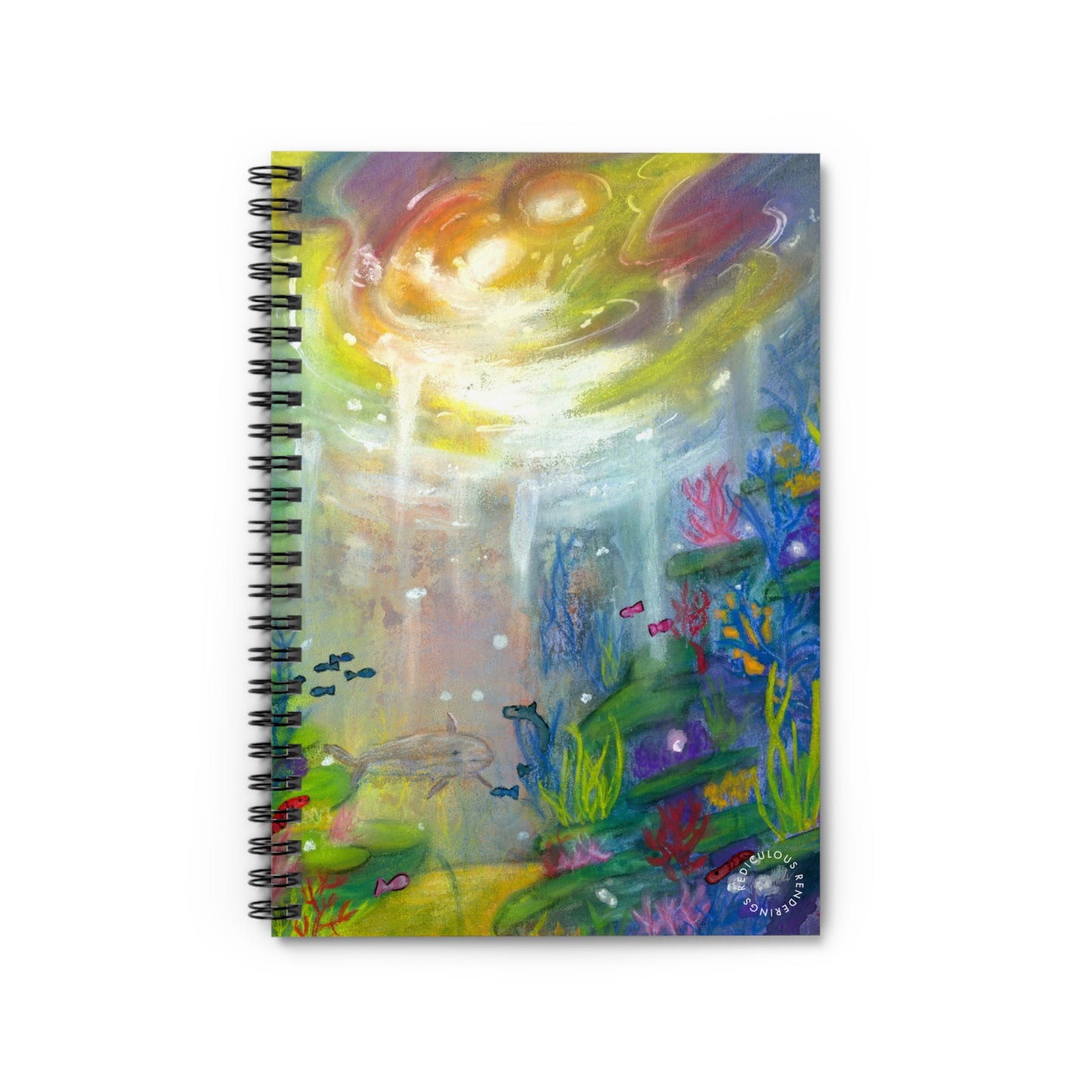 Coral Reef Ruled Line Notebook 118 Pages, Printed Cover