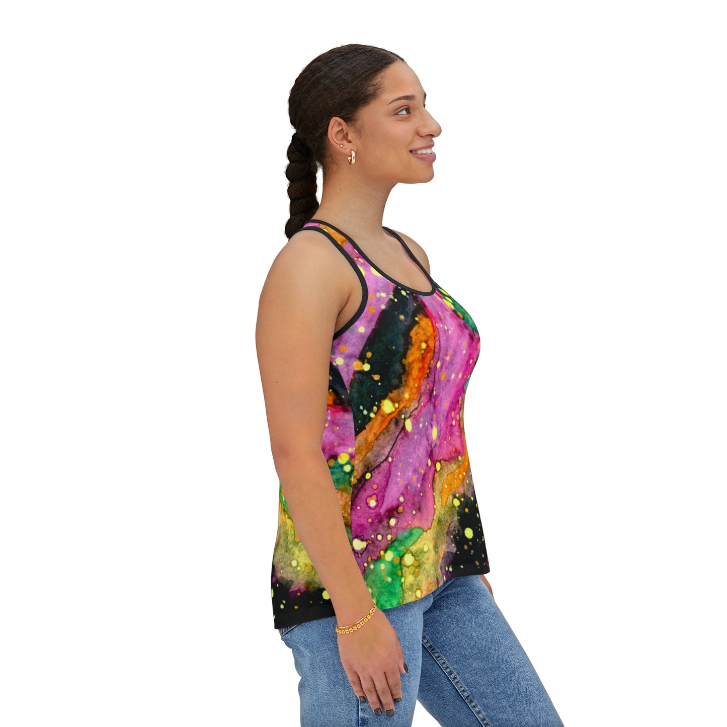 Neon Galaxy Women's Tank Top (AOP)