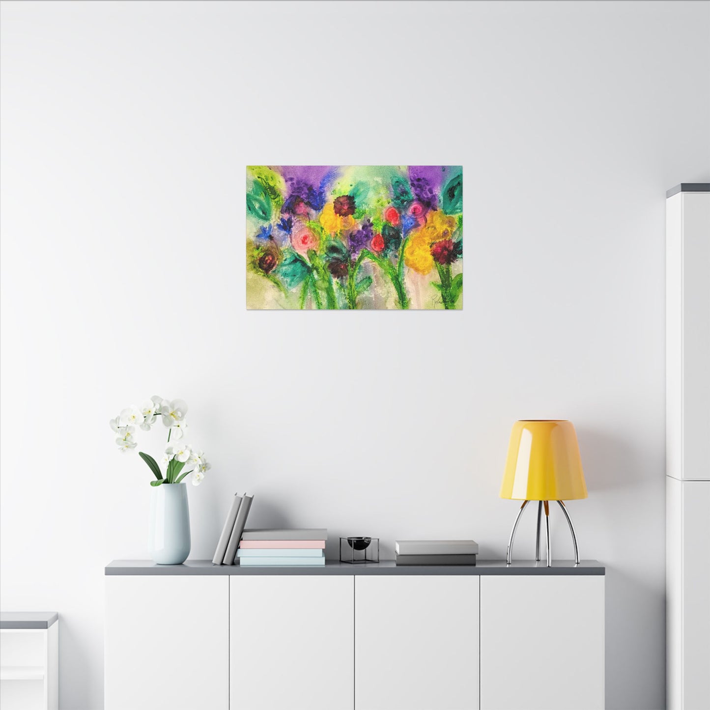 Abstract Flowers Canvas Gallery Wrap