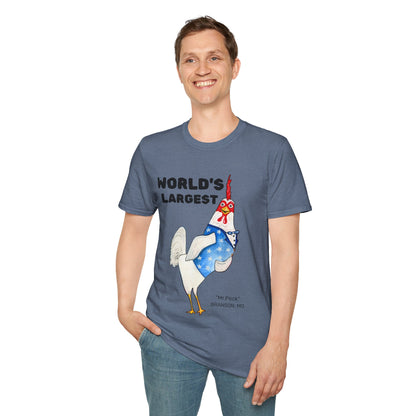 World's Largest Chicken T-Shirt — Funny Patriotic Rooster Tee