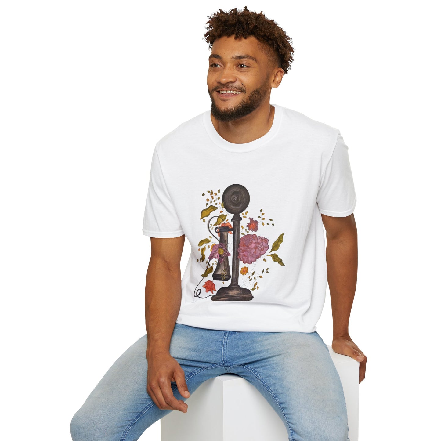 Vintage Phone Unisex Softstyle T-Shirt