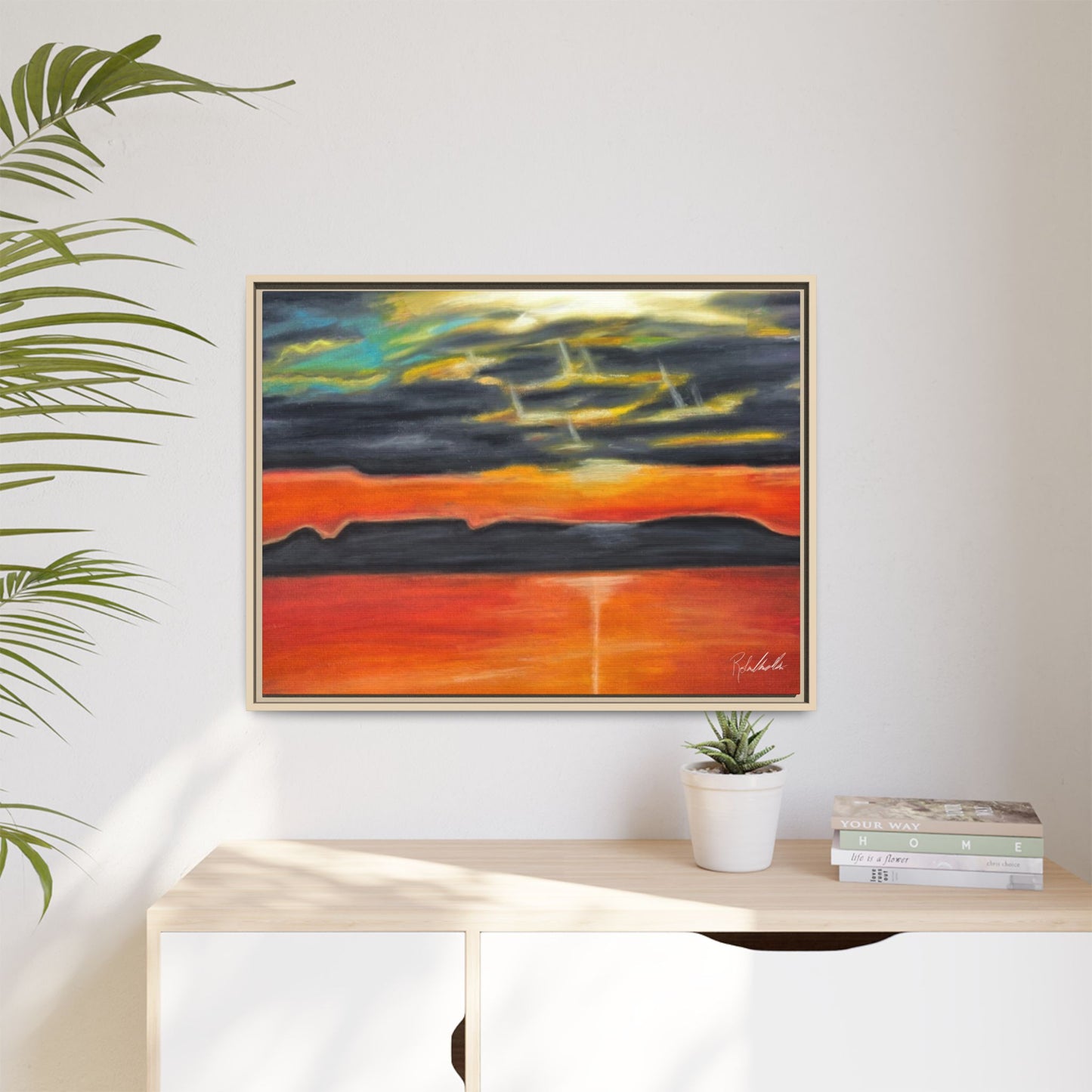 Sleeping Giant at Sunset Framed Wall Art