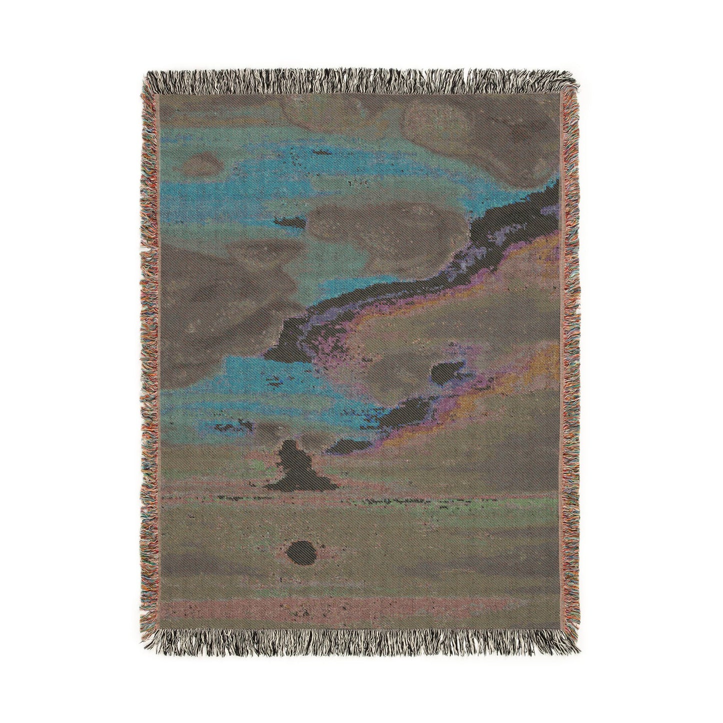 Abstract Beach Woven Blanket – Colorful Tapestry Throw